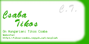 csaba tikos business card